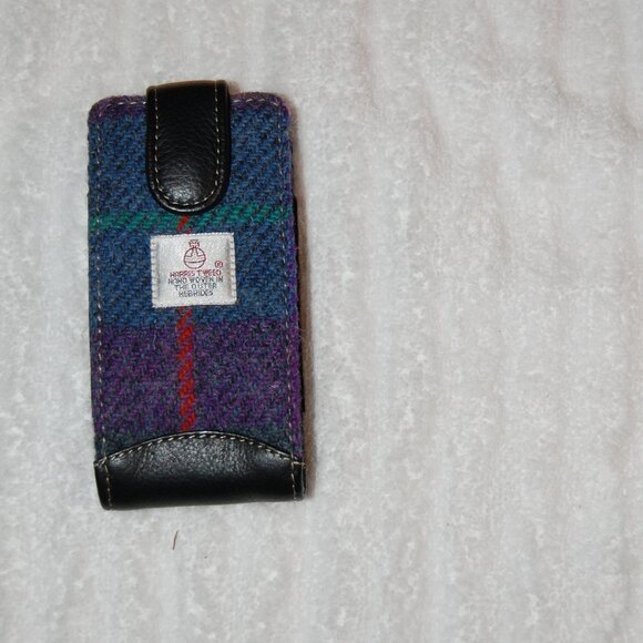 Harris Tweed Hand Woven in the Outer Hebrides Small Case W/Snap Closure - Picture 1 of 9
